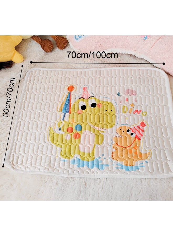 Vividorad Baby Waterproof Bed Pad Baby Diaper Changing Pad Liner Non-Slip Washable Toddler Potty Training Pads Reusable Portable Changing Table Pad Soft Cotton Waterproof Changing Pad Urine Pads for Travel Anti-side For Babies/Adults/Pets - Image 2